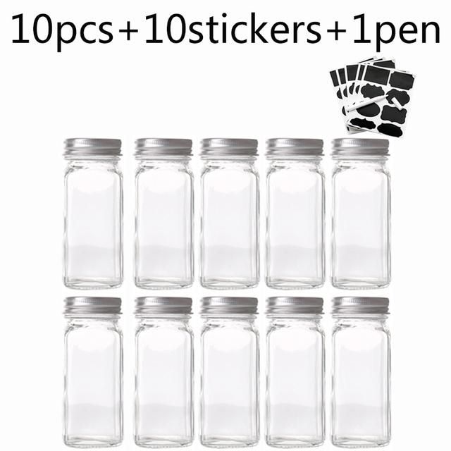 125g Seasoning Bottle Square Glass Seasoning Bottle