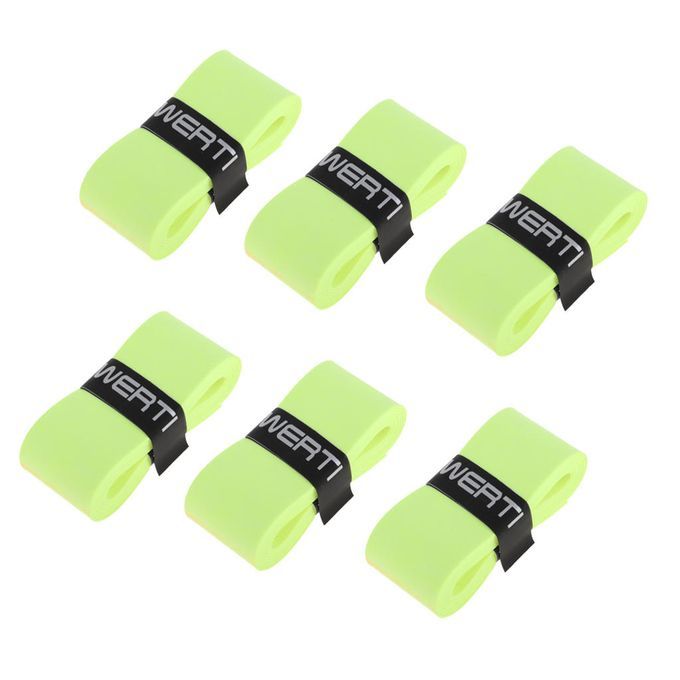 6Pcs Anti-slip Tennis Badminton Racket Bike Bar Tape Fluo Yellow