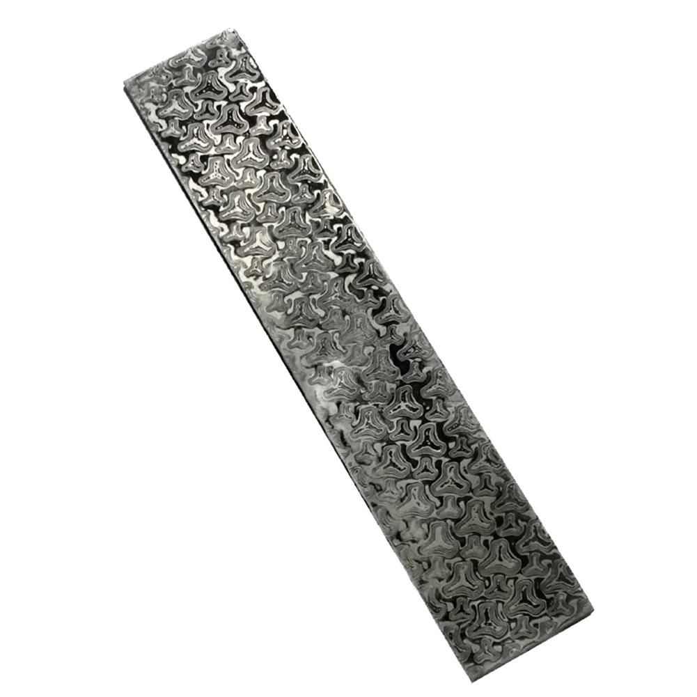 Damascus Steel Billet Patterned Steel Cutter Making Bar Embryo Forging Materials Quenched Smoothed for Home Cutter DIY Multipurpose Material