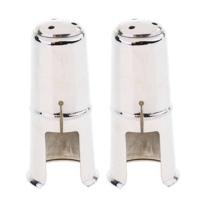 2pcs Silver Metal Bb Clarinet Mouthpiece Cap For Wind Instrument Parts