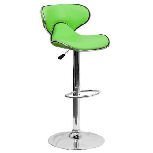 Adjustable Height Swivel Bar Stool -Green