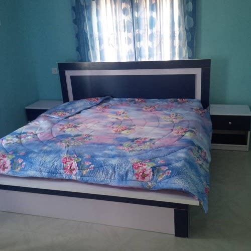 Sadia Bed Frame White/blue - 6 X 6