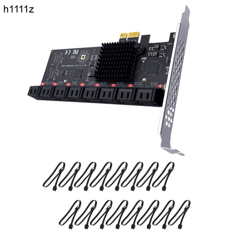 Chia Mining Riser 16 Port PCIE SATA Card PCI Express SATA Controller PCIE To SATA 3.0 Expansion