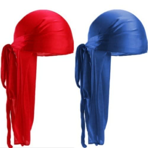 2 In 1 Silky Durag Blue And Red