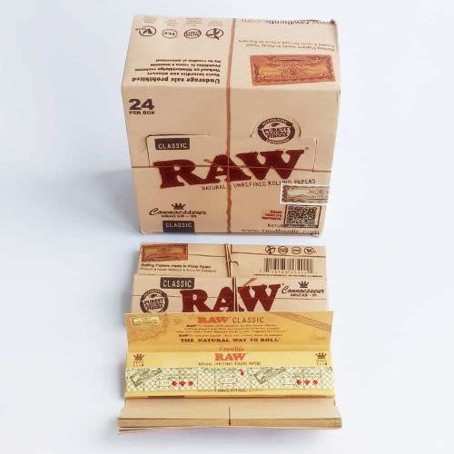 Raw Connoisseur Rolling Paper With Tips