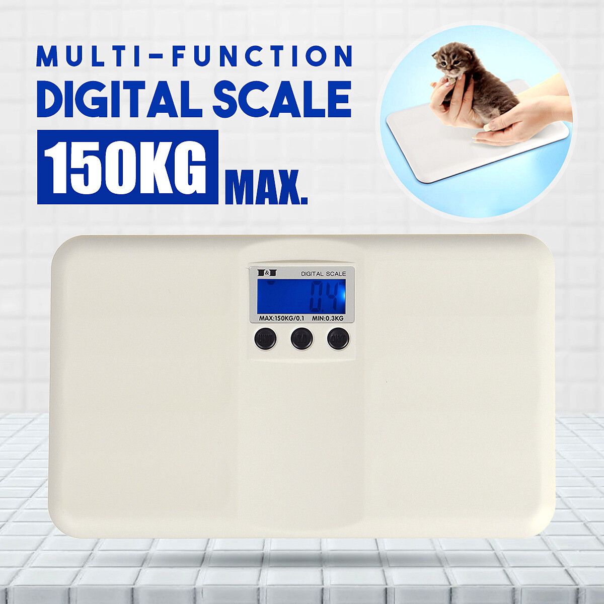 Digital Baby Scale Infant Pet Cat Body Weight Electronic LCD Measuring Tracker