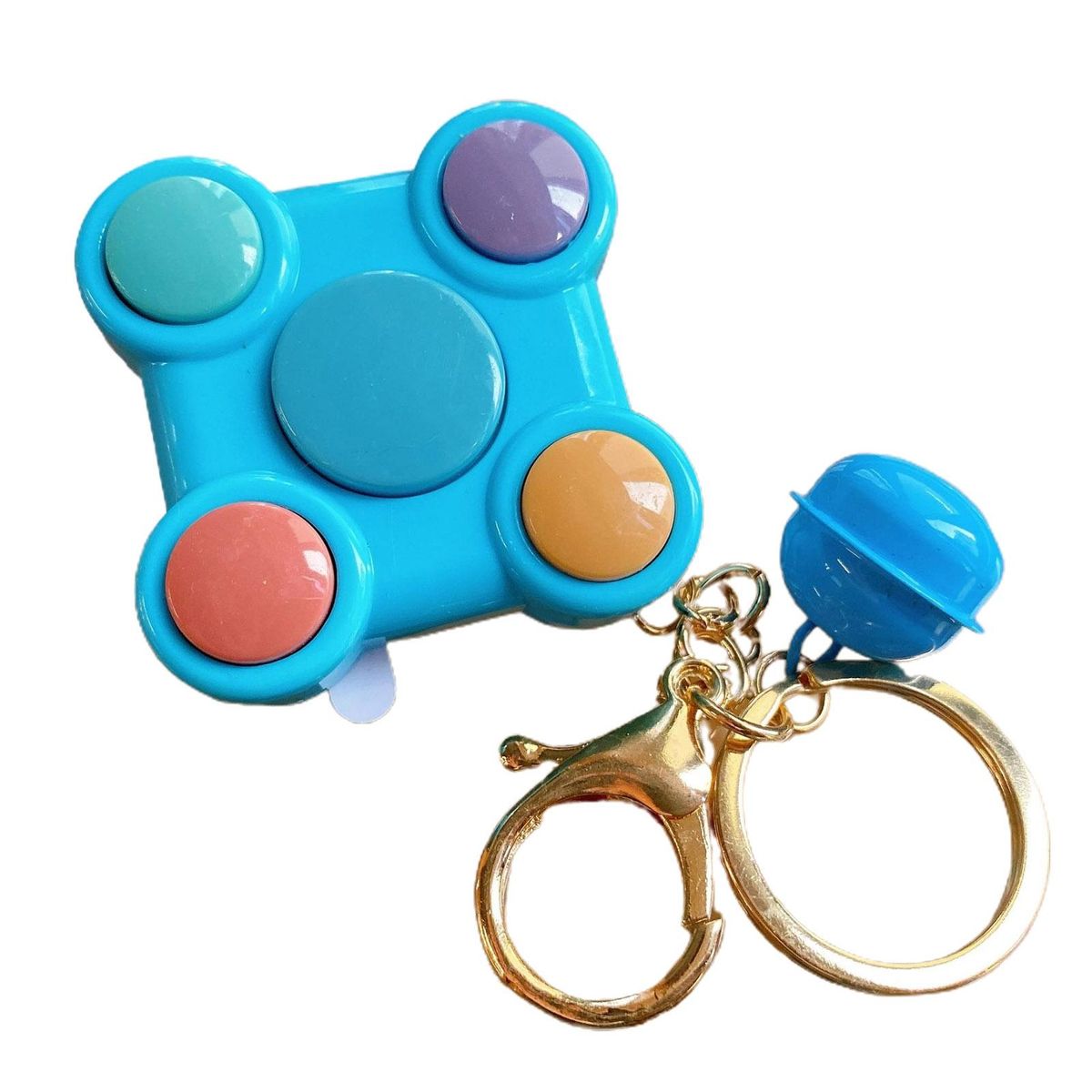 Keychain Ornament Children Puzzle Game Toy Blue