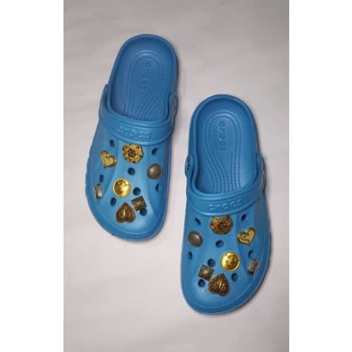 Embellished Beautiful Crocs Sandal For Women - Blue