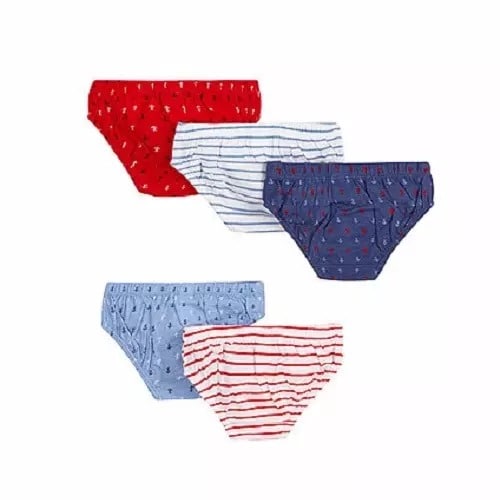 5 Pairs Boys Cotton Briefs