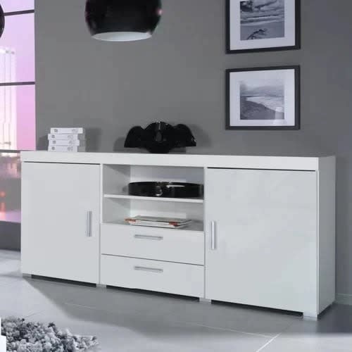 Sadia  Fabiola High Gloss Sideboard - White