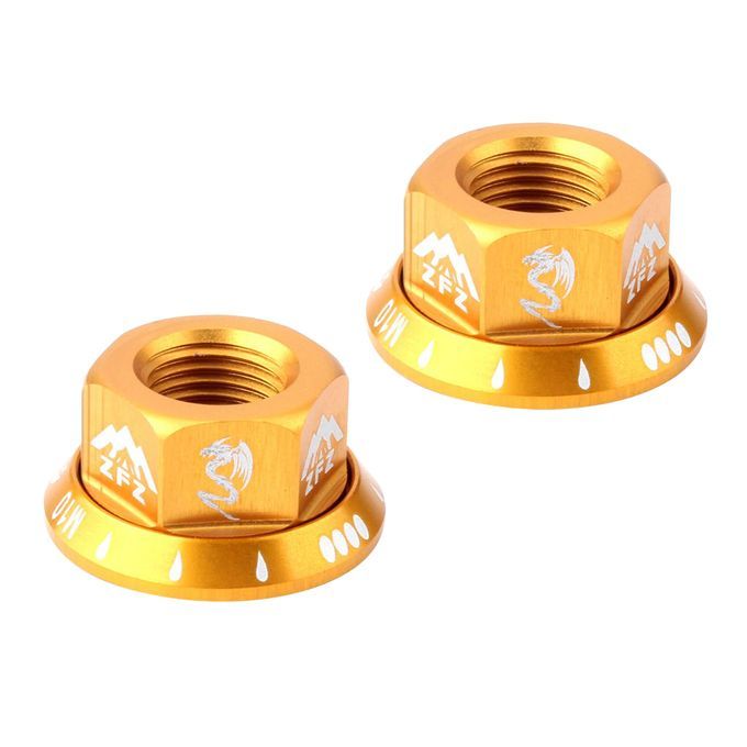 Bicycle Hub Nut M10 Folding Fixed Gear Bike Wheel Hubs Axle Screw Gold