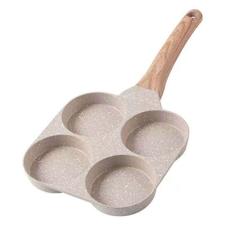 Pan Four Hole Maifan Stone Non-stick Pan Egg Burger Frying Pan