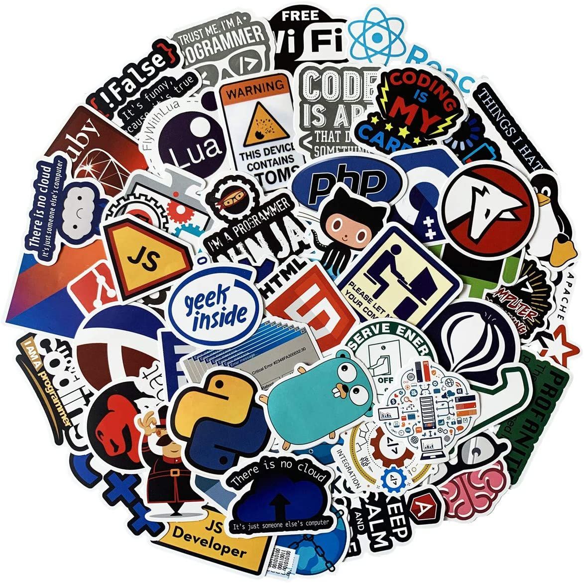 Wholesome 50pcs Laptop Stickers For Software Developers