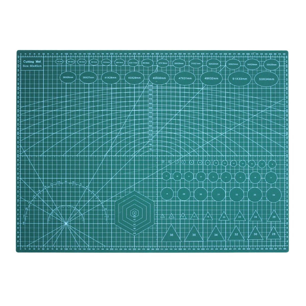 A1/A2/A3/A4  Mat Self Rotary   Printed Grid Green