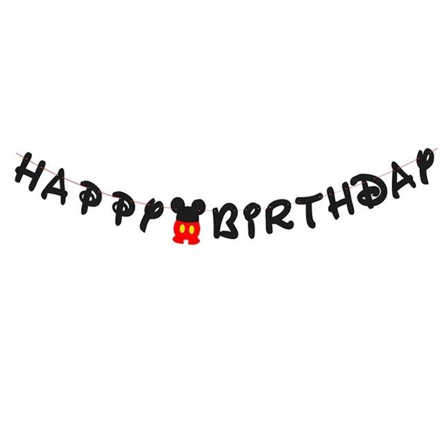 Mickey Mouse First Birthday Decorations Set Happy