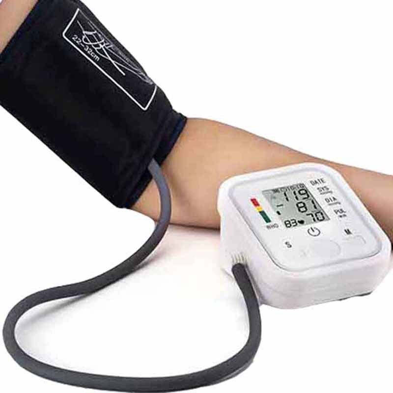 Automatic Sphygmomanometer Digital Up Arm BP Blood Pressure Monitor Heart Beat Rate Pulse Meter Machine Tonometer Pulsometer