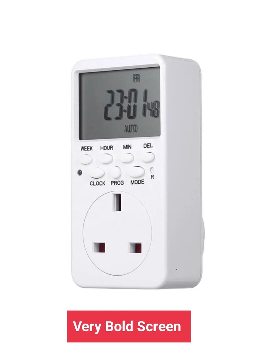 Digital Timer Switch Relay Control Plug 13A