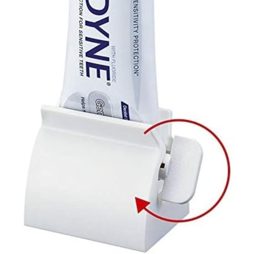 Multifunctional Tube Toothpaste Squeezer And Dispenser - White