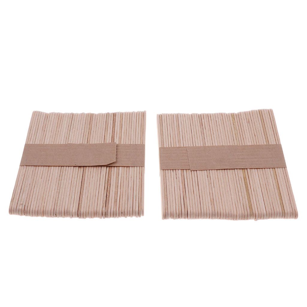 200pcs Wooden  Spatula Tongue Depressor Disposable Hair Removal