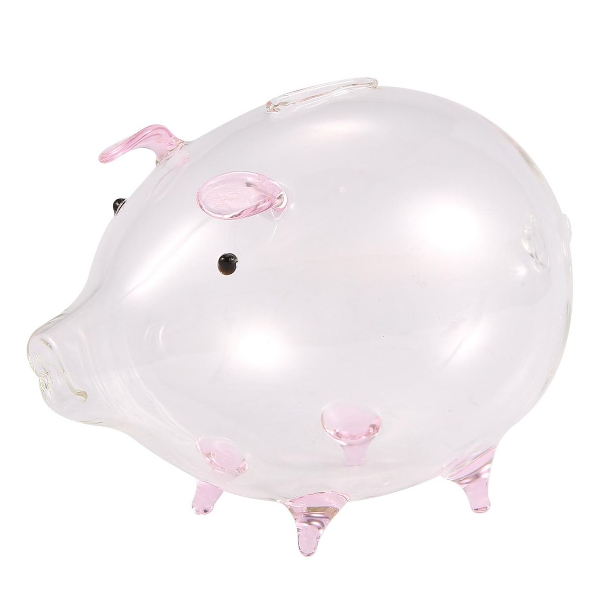Pig Piggy Bank Money Boxes Coin Saving Box Cute Transparent Glass Souvenir Birthday Gift For Children Kids-Pink