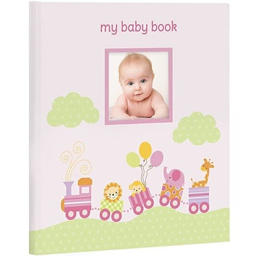 Lil Peach Animal Train Baby Milestones & Memory Book
