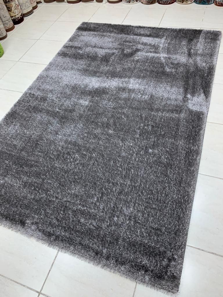 Shaggy TEM Centre Rug - Ash