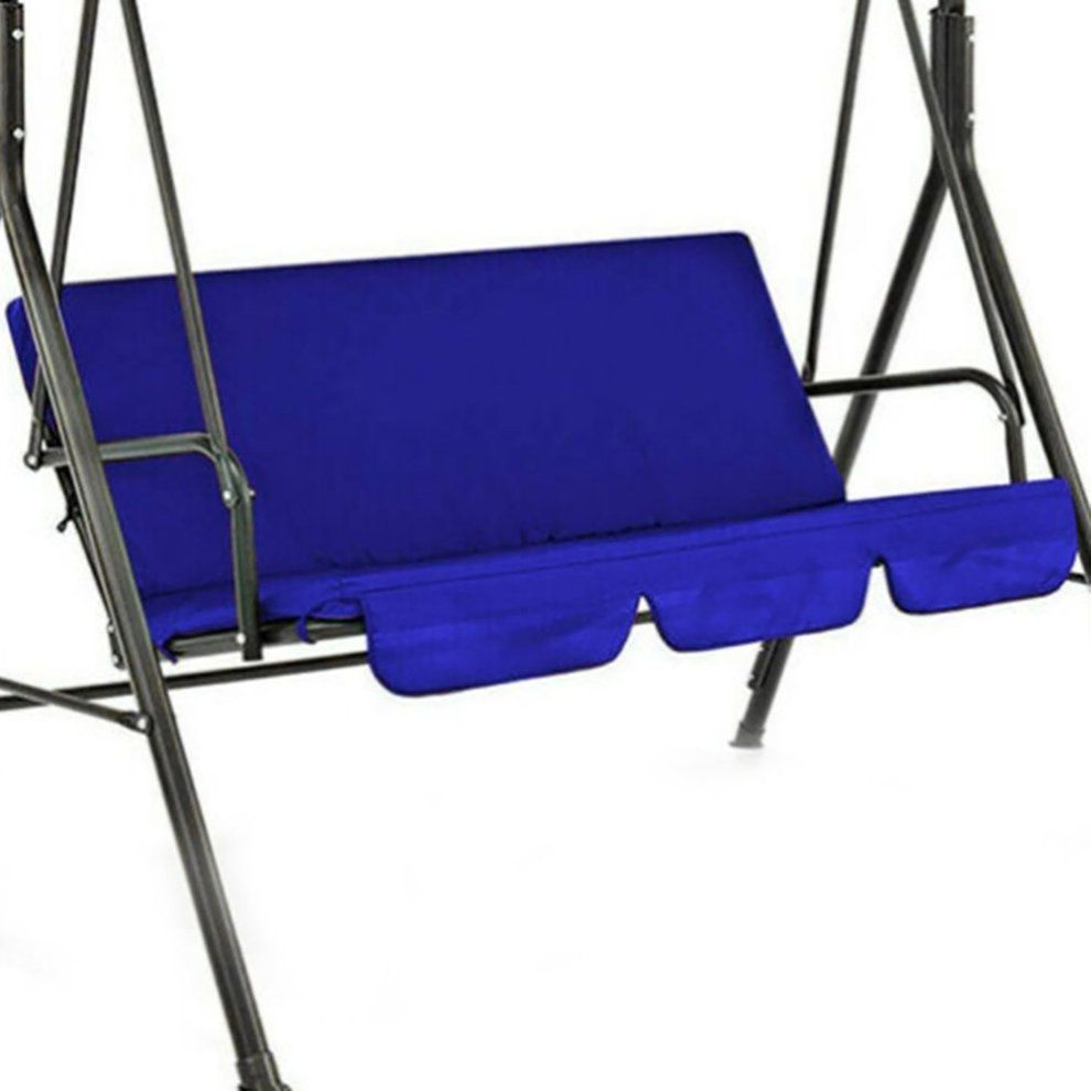 Outdoor Garden  Ourtyard Swing Seat  Over Waterproof Suspension Swing  Hair  Over Garden Yard  Hair  Ushion-blue