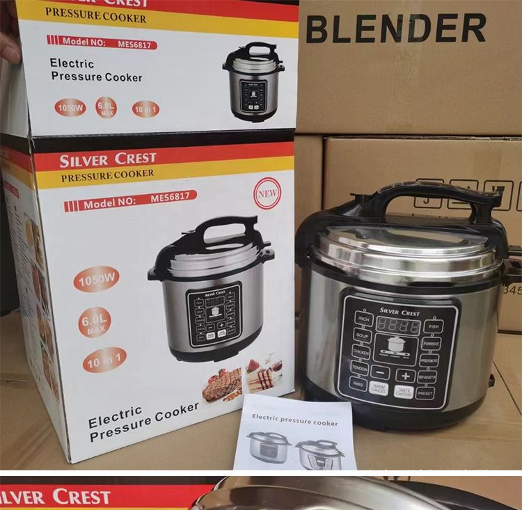 Premium 6L Silver Crest Non-stick Electric Pressure Cooker