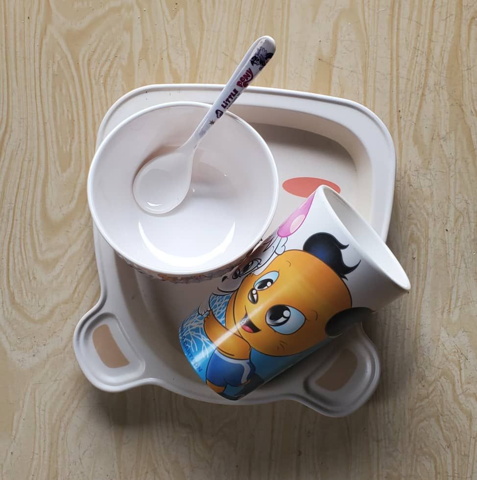 4 In 1 Feeding Plate, Bowl, Spoon, Cup