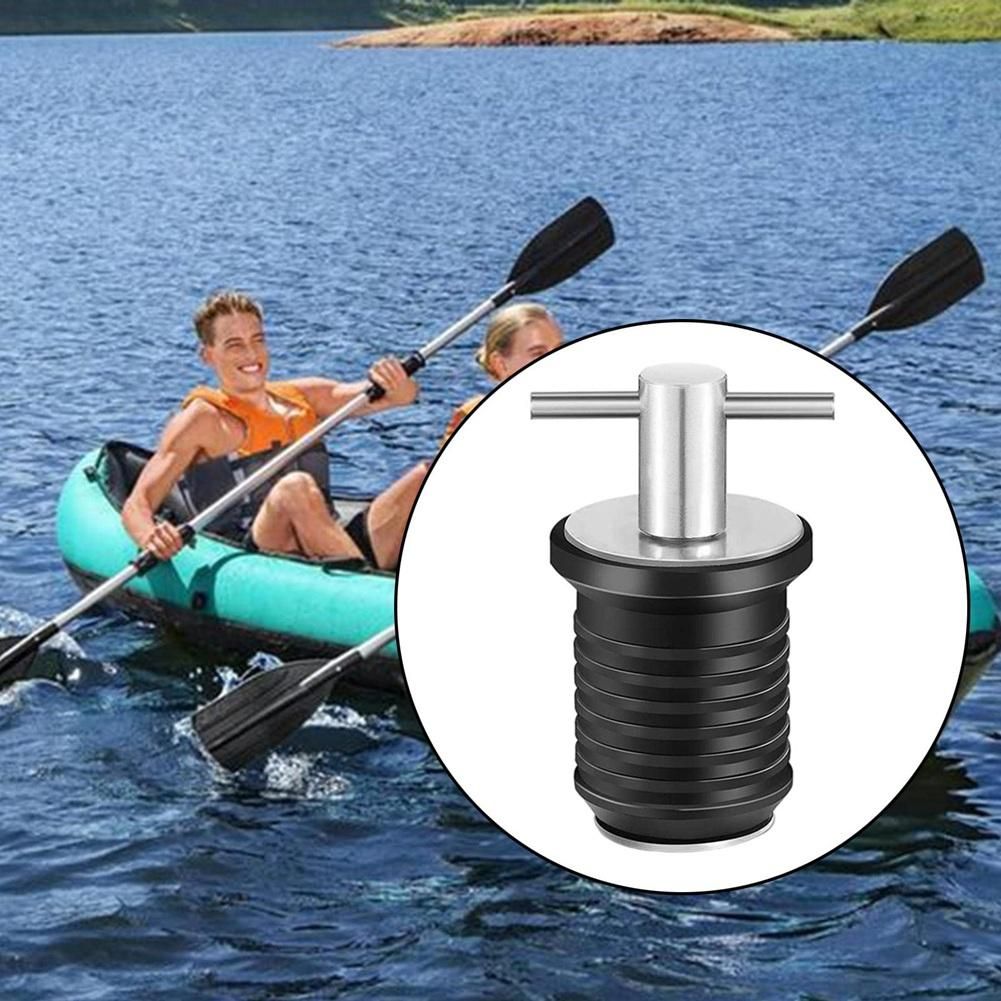 Marine Boat Drain Plug T-Handle Screw Adjustable Rubber