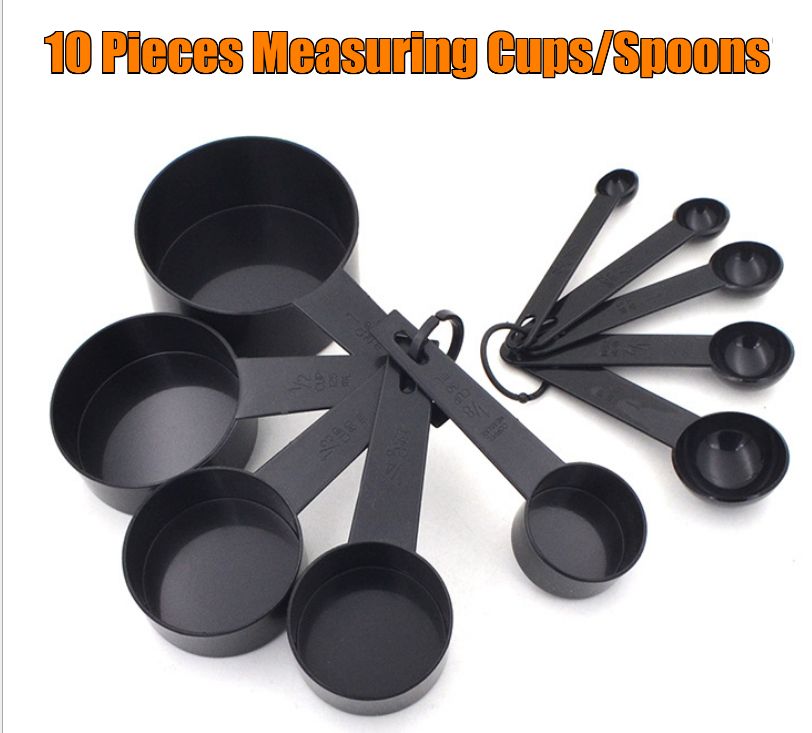 10 Pieces Kitchen Baking Measuring Cups & Spoons
