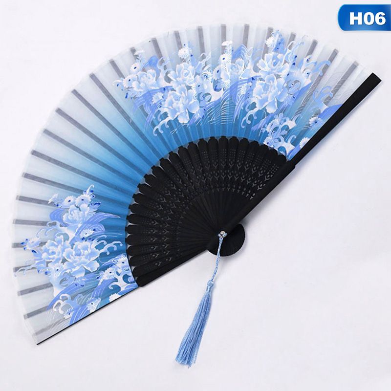Ancient Folding Gift Bamboo Fan Gradient Wedding Wind For Fan Fans Banquet Gift Folding Cloth Held Chinese Hand Student