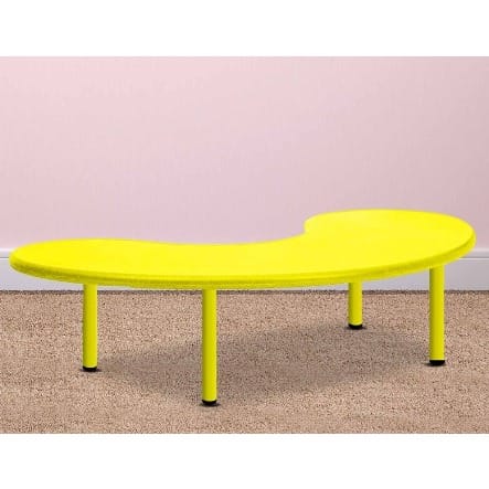 Half Moon Plastic Activity Table - Yellow