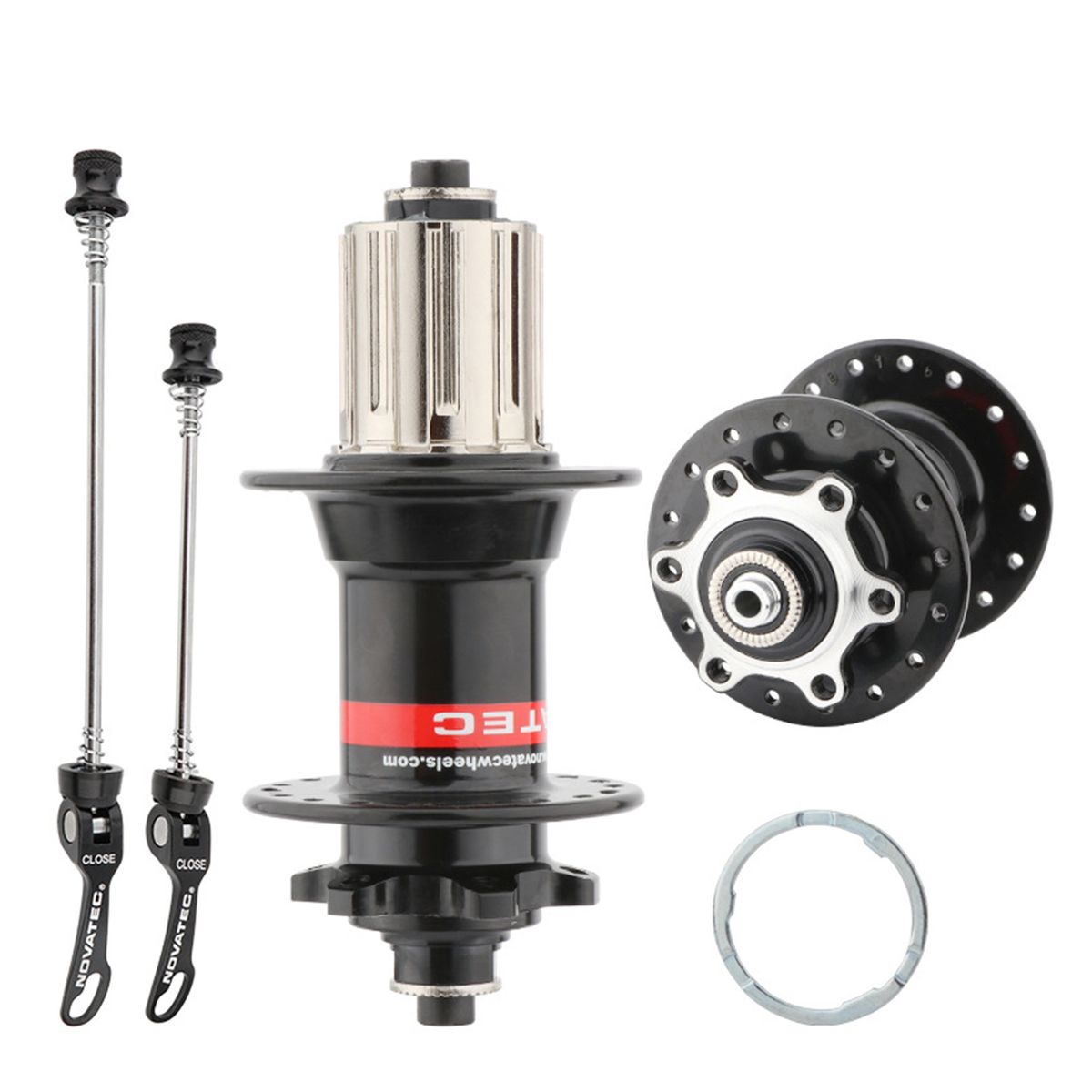 1 Pair Disc Brake Hub Rust Resistant Bicycle Hub Black