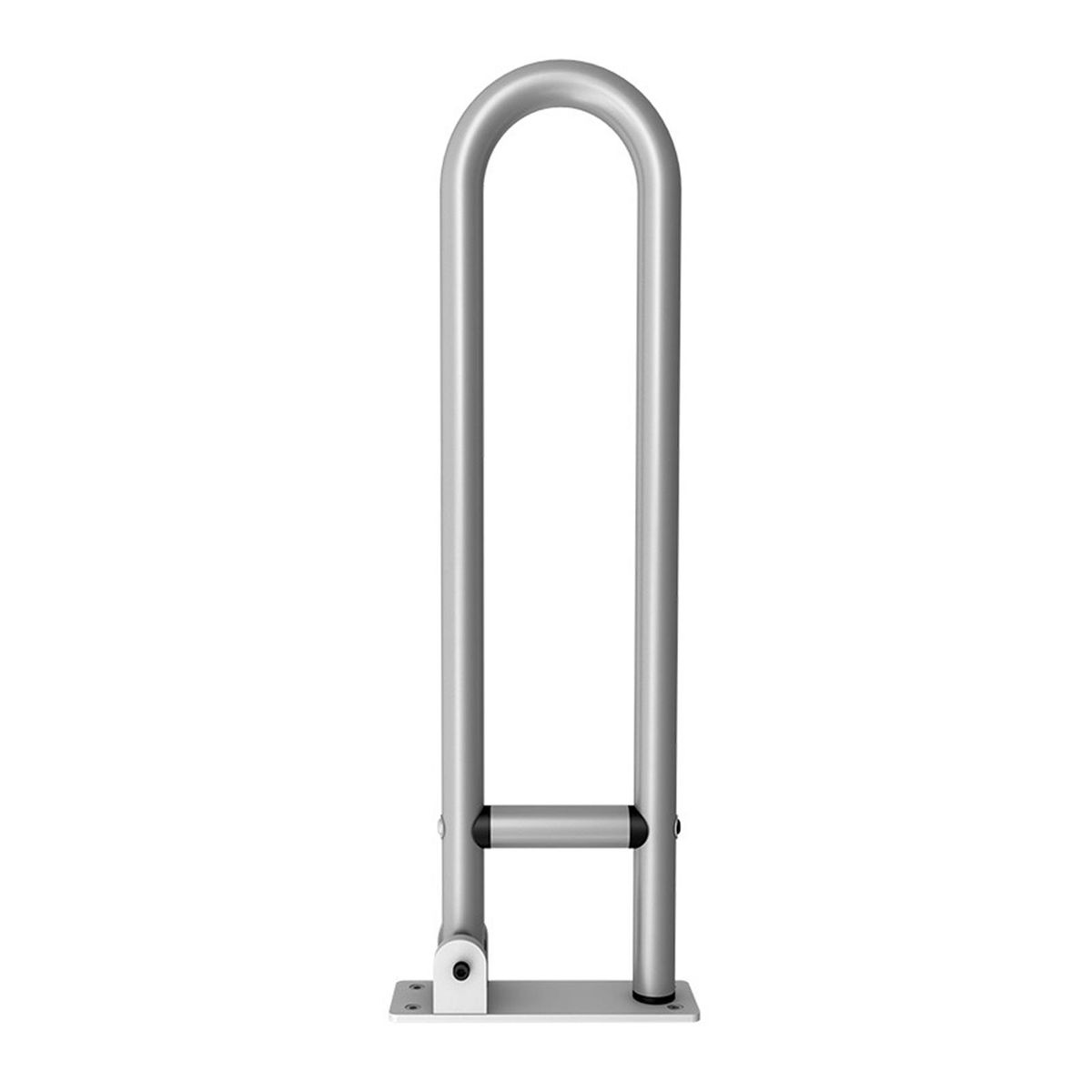 Aluminum Alloy Handrail for Toilet Anti-Fall / Anti-Slip Bathroom Handrail Flip-Up Safety Handrail Screw-In Safety Grab Bar Handle Home Health Care Equipment for Elderly Disabled (without Black Sponge Cover)