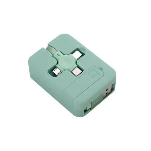 3in1 Data Cable Phone Charging Cord- Green