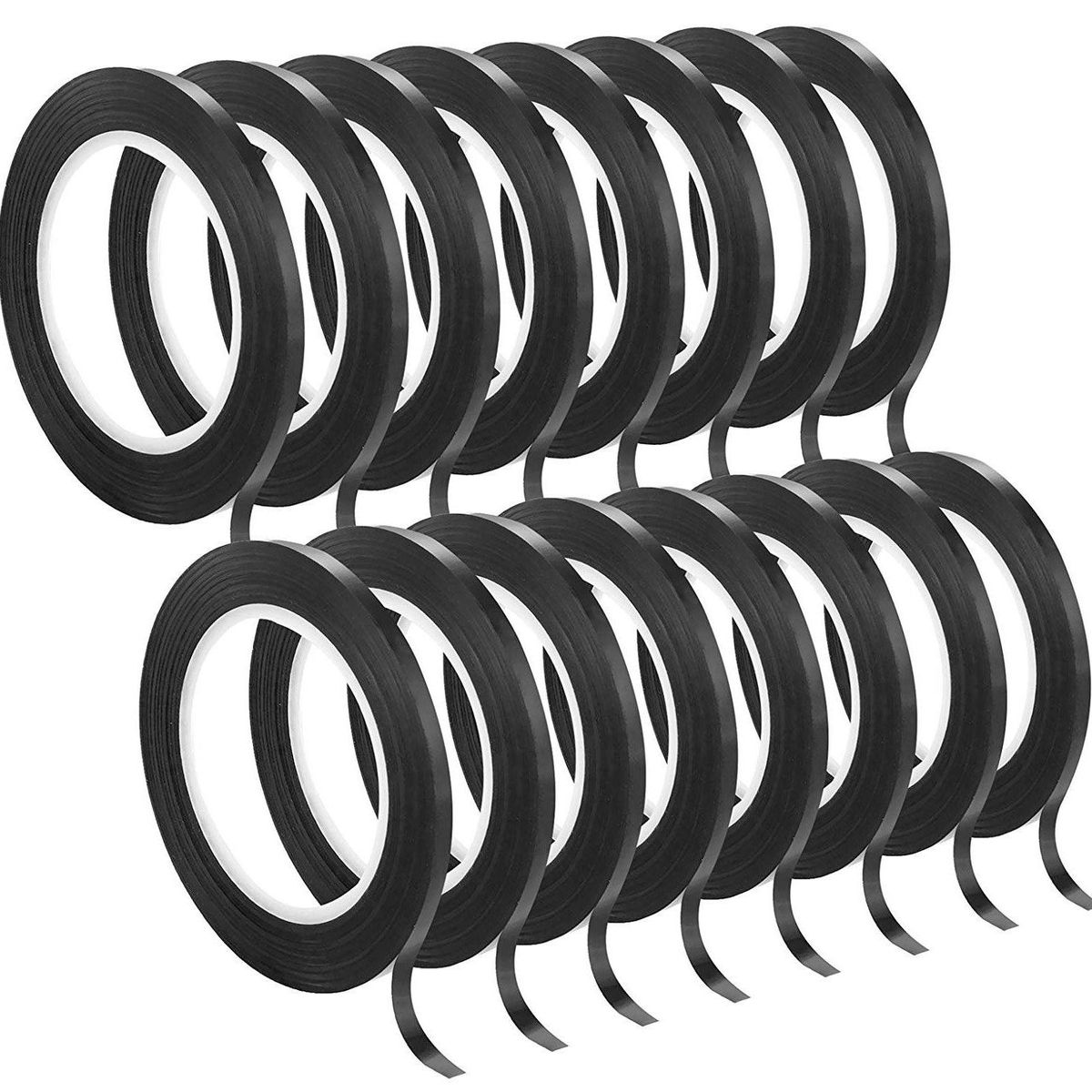 16 Pcs Whiteboard Graphic Chart TapeDry Erase Board Art TapeThin Black Gridding Graphic Tape3Mm WidthGlossy Black