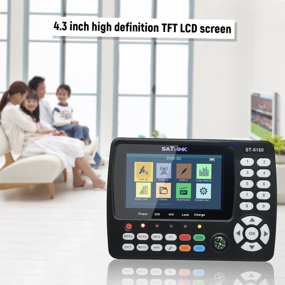 4.3" ST-5150DVB-S2/T2/C COMBO HD Satellite TV Signal Finder