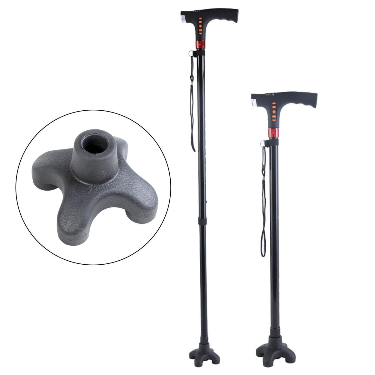Cane Rubber Tips Replacement Universal 4 Leg Quad Support Cane Style B