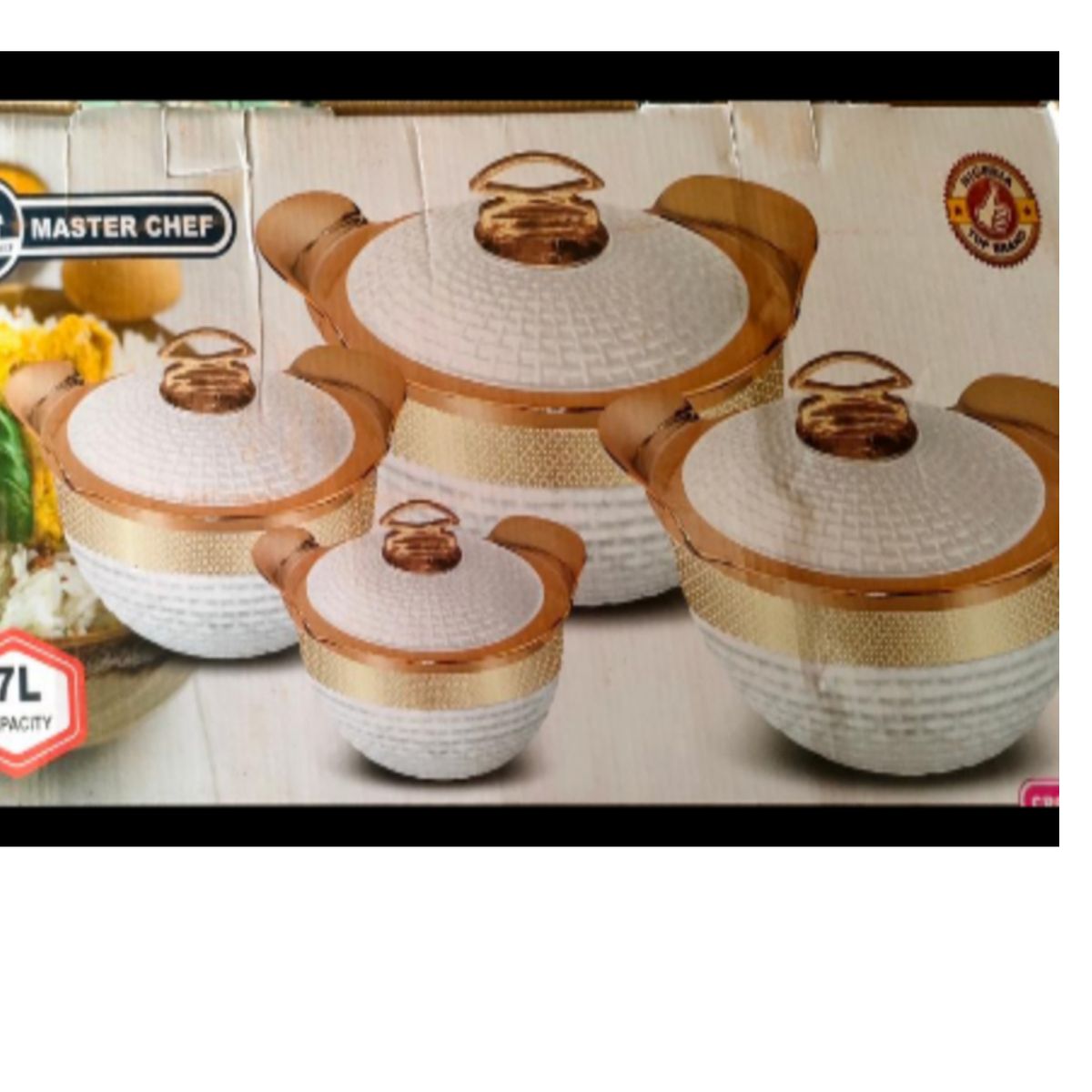 Insulated Hot Preserving Food Flask Serving Dish-  Set Of 3