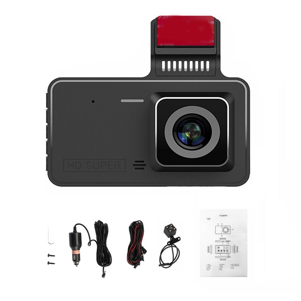 1080P DVR Dash Camera 4 Inch Car Dashcam Driving Recorder 170&deg; Wide Angle with Touchscreen Support Night-Vision Loop Recording Motion Detection Reversing Picture