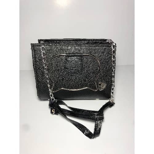 Ladies Handbag - Black and Silver