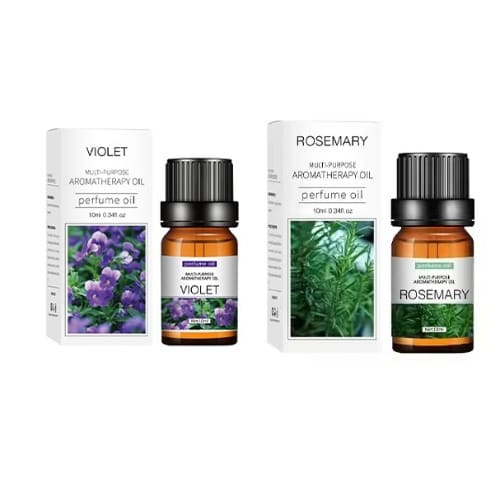 Plant Scented Diffuser Aromatherapy Oil - Violet & Rosemary - 2pcs x 10ml