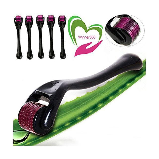 Derma Roller For Face Body, 540 Titanium Microneedle Roller