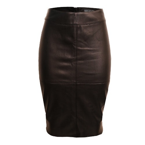 Ladies Leather Skirts - Black