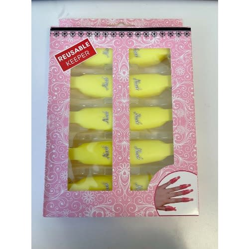 Reusable Plastic Nails Keeper -green -10pieces