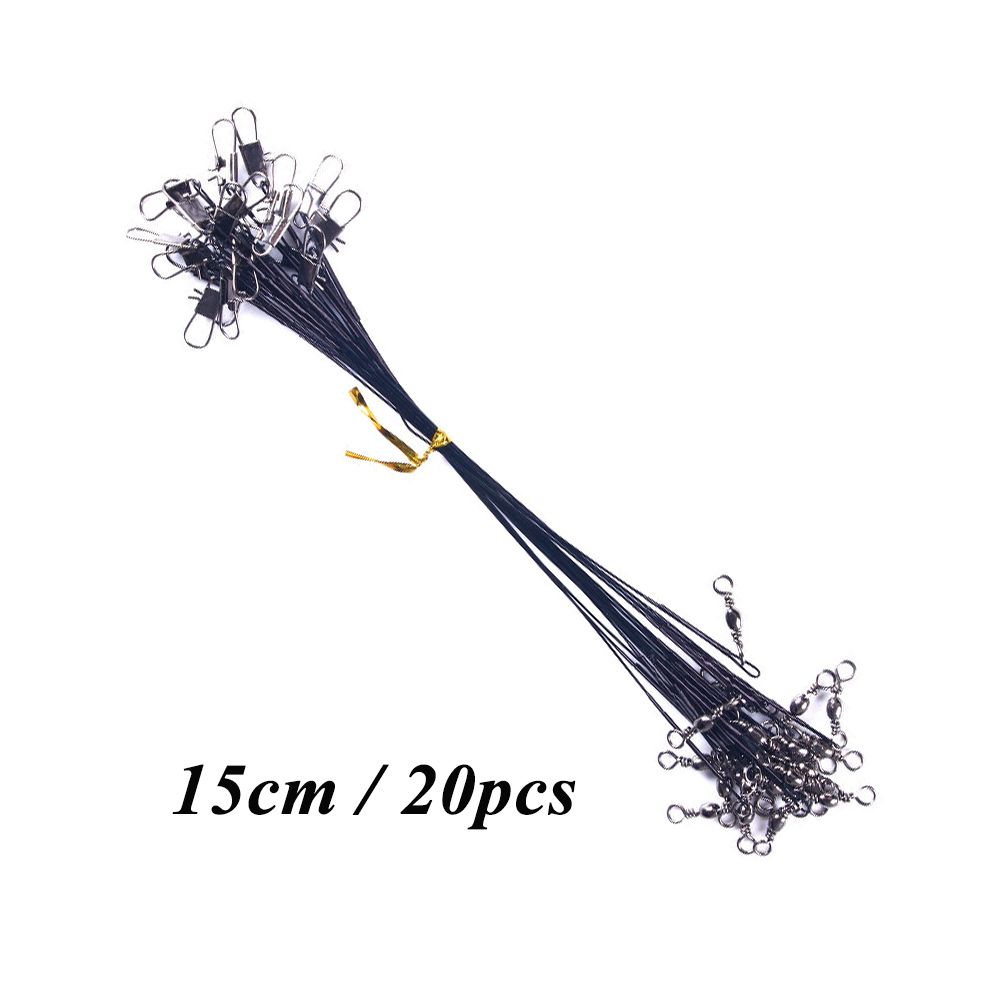 Wire Leash Steel Leadcore Leader Line Fishing 20pcs/lot Olta Fishing With Swivel 10/15/20/30cm Anti-bite Colors Accessory 3