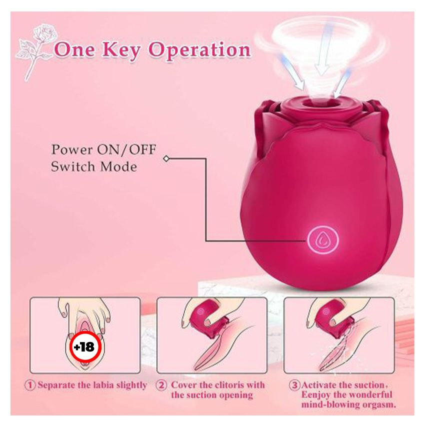 USB Rechargeable Rose Vibrator Vagina Clitoris Sucker Female Couple Sex Toys