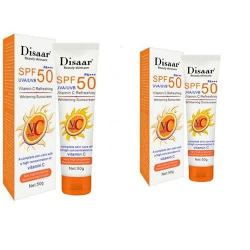 Spf 50 Sunscreen With Uva /uvb Protection & Vitamin C - 2pcs