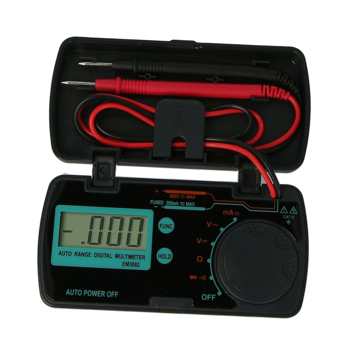 EM3082 Mini Digital Multimeter AC DC Volt AMP OHM LCD